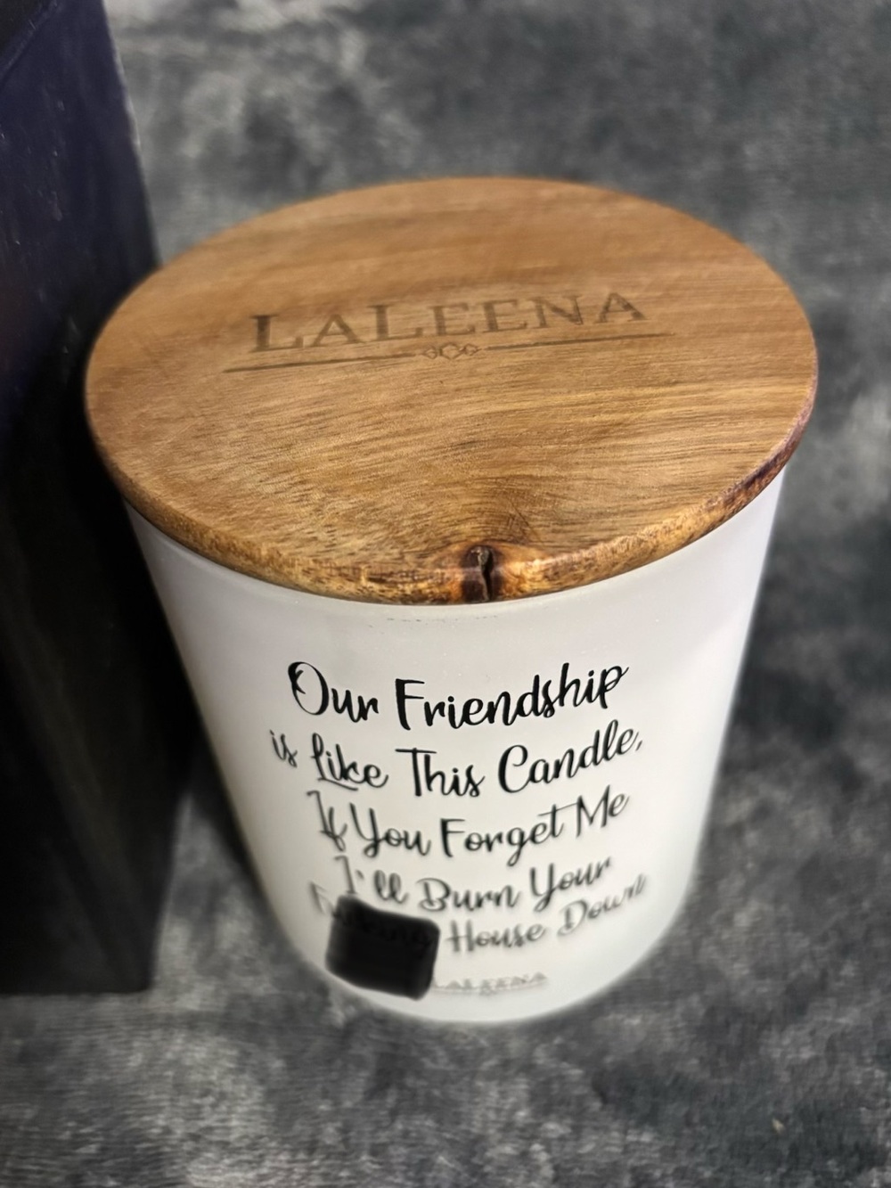 NWT Laleena White “Our Friendship is Like” Swear Word Jar Candle 14 oz- Lavender
